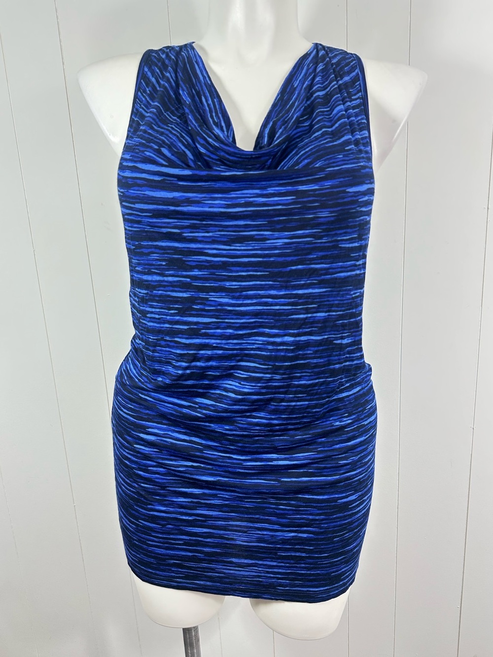 NWT Banana Republic Size L Cowl Neck Cross Back Tank Sleeveless Top Shirt Rayon